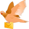 Pigeon Bird carrying letter png - gratis png geanimeerde GIF