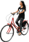 Kaz_Creations Woman Femme On Bike - PNG gratuit GIF animé