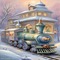 loly33 fond train hiver noël - zadarmo png animovaný GIF