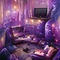 Purple Gaming Room - nemokama png animuotas GIF