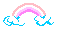pink rainbow pixel gif - GIF animé gratuit GIF animé