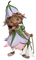 gnome child  flower enfant  fleur - PNG gratuit GIF animé