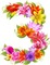 image encre numéro 3 fleurs bon anniversaire edited by me - бесплатно png анимированный гифка