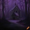 Abandoned Church in Purple Forest - png gratis GIF animasi
