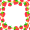 Cadre fraise strawberry frame fruit rouge red - zadarmo png animovaný GIF