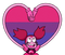 Spinel bisexual heart - png gratis GIF animasi