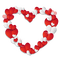 Frame red white hearts - png gratis GIF animado