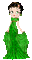 Betty Boop in Green Dress - Animovaný GIF zadarmo animovaný GIF