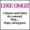 lyke omgz I almost cared square text pink - Free PNG Animated GIF