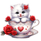 st.Valentine cat by nataliplus - GIF animé gratuit