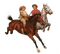niños i caballos  dubravka4 - besplatni png animirani GIF