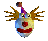spinning 3d clown head - Darmowy animowany GIF animowany gif
