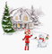 menina lanca bola de neve - GIF animate gratis GIF animata