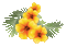 Желтые цветы - GIF animé gratuit