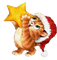 Weihnachten, Katze, Stern - gratis png animerad GIF