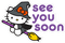 Hello kitty halloween see you soon witch sorcière - PNG gratuit GIF animé