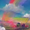 Rainbow in a Field - kostenlos png Animiertes GIF