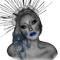 kikkapink winter gothic woman blue black white - bezmaksas png animēts GIF
