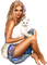 woman - cat - Nitsa P - безплатен png анимиран GIF