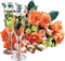 бокалы шампанского розы - Free PNG Animated GIF