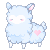 cute pixel blue sheep - Ingyenes animált GIF animált GIF
