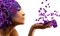 visage femme violet artistique - GIF animé gratuit