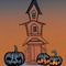 Orange Haunted House Tall Cartoon - gratis png geanimeerde GIF