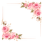 cadre,Wedding, pink rose flower, frame,adam64 - PNG gratuit GIF animé