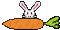 bunny eating carrot - GIF animé gratuit GIF animé