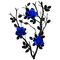 Gothic.Roses.Black.Blue - PNG gratuit GIF animé