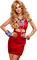 summer woman in red by nataliplus - PNG gratuit GIF animé
