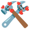 Emoji Kitchen hammer and wrench in love - png gratis GIF animasi