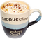 soave deco cup coffee cappuccino brown blue - ilmainen png animoitu GIF