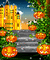 pumpkin pixel background - GIF animasi gratis GIF animasi