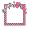 Small Pink/White Frame - PNG gratuit GIF animé