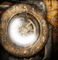 steampunk clock montre uhr steel overlay brown tube  fond background image regarder acier