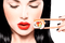 woman with sushi by nataliplus - ilmainen png animoitu GIF