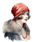 woman red hat femme chapeau rouge - Nemokamas animacinis gif animuotas GIF
