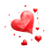 soave deco valentine heart scrap bubble heart red
