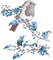 soave deco christmas winter vintage  branch bird - безплатен png анимиран GIF