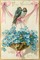 Vintage Flowers and Birds - nemokama png animuotas GIF