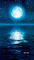 mar azul y luna - GIF เคลื่อนไหวฟรี GIF แบบเคลื่อนไหว