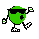 Dancing green emoticon with sunglasses - Δωρεάν κινούμενο GIF κινούμενο GIF
