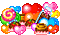 candy and sweets love pixel art - Darmowy animowany GIF animowany gif