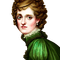 kikkapink woman vintage baroque green brown - png grátis Gif Animado