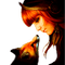 fantasy woman with fox by nataliplus - ingyenes png animált GIF