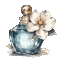 parfum, bouteille, fleurs, perfume, bottle, blue - GIF animé gratuit GIF animé