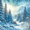 sm3 winter snow gif landscape blue - Zdarma animovaný GIF animovaný GIF