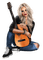 Mujer con guitarra - Free PNG Animated GIF