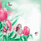 green pink tulpen milla1959 - GIF animado gratis GIF animado